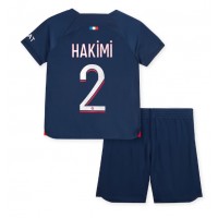 Paris Saint-Germain Achraf Hakimi #2 Hjemmedraktsett Barn 2023-24 Kortermet (+ Korte bukser)